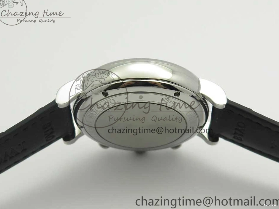 MIROTIME 0123 Portofino IW391001 SS ZK 1:1 Best Edition White Dial Silver Markers on Black Leather Strap A RelaxedFit 7139